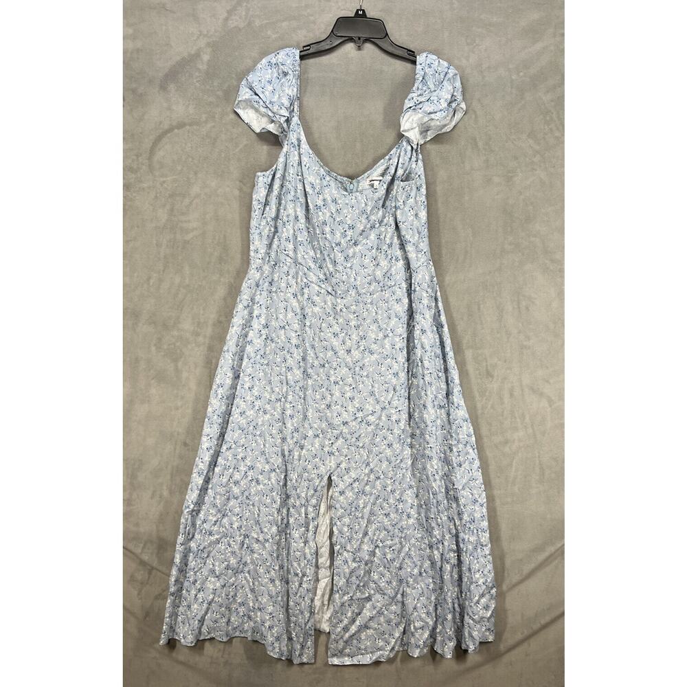 Reformation Light Blue Floral Midi Dress
